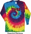 Mens Yoga Shirt Classic Rock Yoga Long Sleeve Tie Dye Tee T-shirt