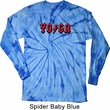Mens Yoga Shirt Classic Rock Yoga Long Sleeve Tie Dye Tee T-shirt