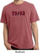 Mens Yoga Shirt Classic Rock Yoga Pigment Dyed Tee T-Shirt