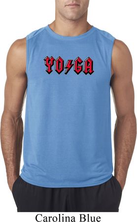 Mens Yoga Shirt Classic Rock Yoga Sleeveless Tee T-Shirt