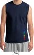 Mens Yoga Shirt Colored Chakras Bottom Print Muscle Tee T-Shirt