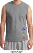 Mens Yoga Shirt Colored Chakras Bottom Print Muscle Tee T-Shirt