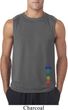 Mens Yoga Shirt Colored Chakras Bottom Print Sleeveless Tee T-Shirt