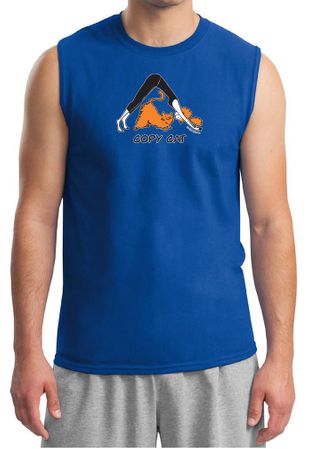 Mens Yoga Shirt Copy Cat Muscle Tee T-Shirt