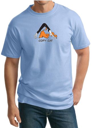 Mens Yoga Shirt Copy Cat Tall Tee T-Shirt
