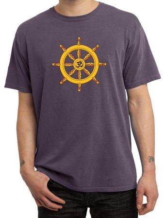 Mens Yoga Shirt Dharma Pigment Dyed Tee T-Shirt