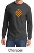 Mens Yoga Shirt Endless Knot Long Sleeve Tee T-Shirt