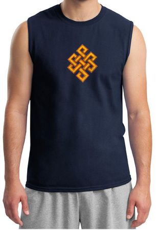 Mens Yoga Shirt Endless Knot Muscle Tee T-Shirt