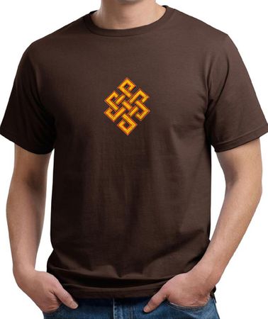 Mens Yoga Shirt Endless Knot Organic Tee T-Shirt