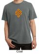 Mens Yoga Shirt Endless Knot Pigment Dyed Tee T-Shirt