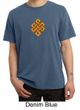 Mens Yoga Shirt Endless Knot Pigment Dyed Tee T-Shirt