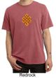Mens Yoga Shirt Endless Knot Pigment Dyed Tee T-Shirt