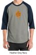 Mens Yoga Shirt Endless Knot Raglan Tee T-Shirt
