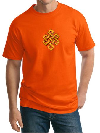 Mens Yoga Shirt Endless Knot Tall Tee T-Shirt