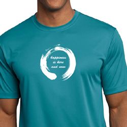 Mens Yoga Shirt Enso Happiness Moisture Wicking Tee T-Shirt Mens Yoga Shirt Enso Happiness Moisture Wicking Tee T-Shirt