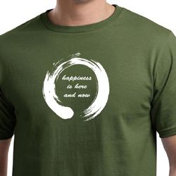 Mens Yoga Shirt Enso Happiness Organic Tee T-Shirt Mens Yoga Shirt Enso Happiness Organic Tee T-Shirt