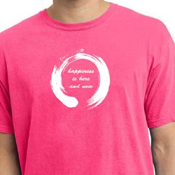 Mens Yoga Shirt Enso Happiness Pigment Dyed Tee T-Shirt Mens Yoga Shirt Enso Happiness Pigment Dyed Tee T-Shirt
