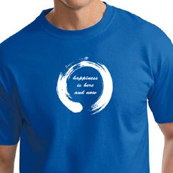 Mens Yoga Shirt Enso Happiness Tall Tee T-Shirt Mens Yoga Shirt Enso Happiness Tall Tee T-Shirt