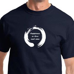 Mens Yoga Shirt Enso Happiness Tee T-Shirt Mens Yoga Shirt Enso Happiness Tee T-Shirt