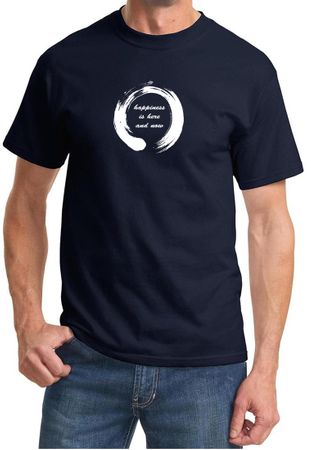 Mens Yoga Shirt Enso Happiness Tee T-Shirt