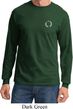 Mens Yoga Shirt Enso Pocket Print Long Sleeve Tee T-Shirt