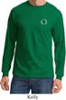 Mens Yoga Shirt Enso Pocket Print Long Sleeve Tee T-Shirt