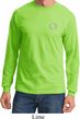 Mens Yoga Shirt Enso Pocket Print Long Sleeve Tee T-Shirt