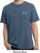 Mens Yoga Shirt Enso Pocket Print Pigment Dyed Tee T-Shirt