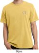 Mens Yoga Shirt Enso Pocket Print Pigment Dyed Tee T-Shirt