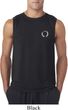 Mens Yoga Shirt Enso Pocket Print Sleeveless Tee T-Shirt