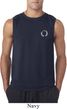 Mens Yoga Shirt Enso Pocket Print Sleeveless Tee T-Shirt