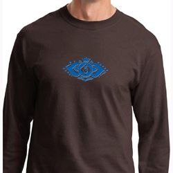 Mens Yoga Shirt Floral Ajna Long Sleeve Tee T-Shirt