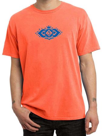 Mens Yoga Shirt Floral Ajna Pigment Dyed Tee T-Shirt