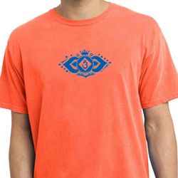 Mens Yoga Shirt Floral Ajna Pigment Dyed Tee T-Shirt