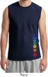 Mens Yoga Shirt Floral Chakras Bottom Print Muscle Tee T-Shirt