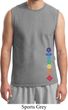 Mens Yoga Shirt Floral Chakras Bottom Print Muscle Tee T-Shirt