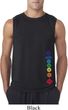 Mens Yoga Shirt Floral Chakras Bottom Print Sleeveless Tee T-Shirt