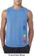 Mens Yoga Shirt Floral Chakras Bottom Print Sleeveless Tee T-Shirt
