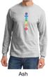 Mens Yoga Shirt Floral Chakras Long Sleeve Tee T-Shirt