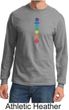 Mens Yoga Shirt Floral Chakras Long Sleeve Tee T-Shirt