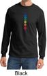 Mens Yoga Shirt Floral Chakras Long Sleeve Tee T-Shirt