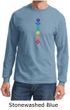 Mens Yoga Shirt Floral Chakras Long Sleeve Tee T-Shirt
