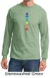 Mens Yoga Shirt Floral Chakras Long Sleeve Tee T-Shirt