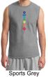 Mens Yoga Shirt Floral Chakras Muscle Tee T-Shirt
