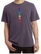 Mens Yoga Shirt Floral Chakras Pigment Dyed Tee T-Shirt
