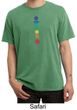 Mens Yoga Shirt Floral Chakras Pigment Dyed Tee T-Shirt