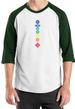 Mens Yoga Shirt Floral Chakras Raglan Tee T-Shirt