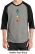 Mens Yoga Shirt Floral Chakras Raglan Tee T-Shirt