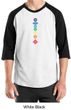 Mens Yoga Shirt Floral Chakras Raglan Tee T-Shirt