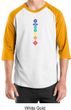 Mens Yoga Shirt Floral Chakras Raglan Tee T-Shirt